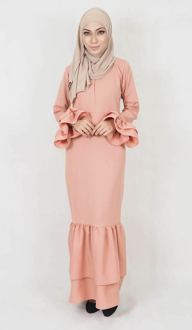 SW5035 Lovely Jubah (Plus Size) Peach