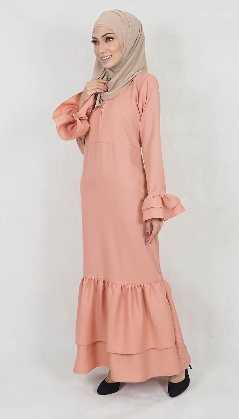 SW5035 Lovely Jubah (Plus Size) Peach