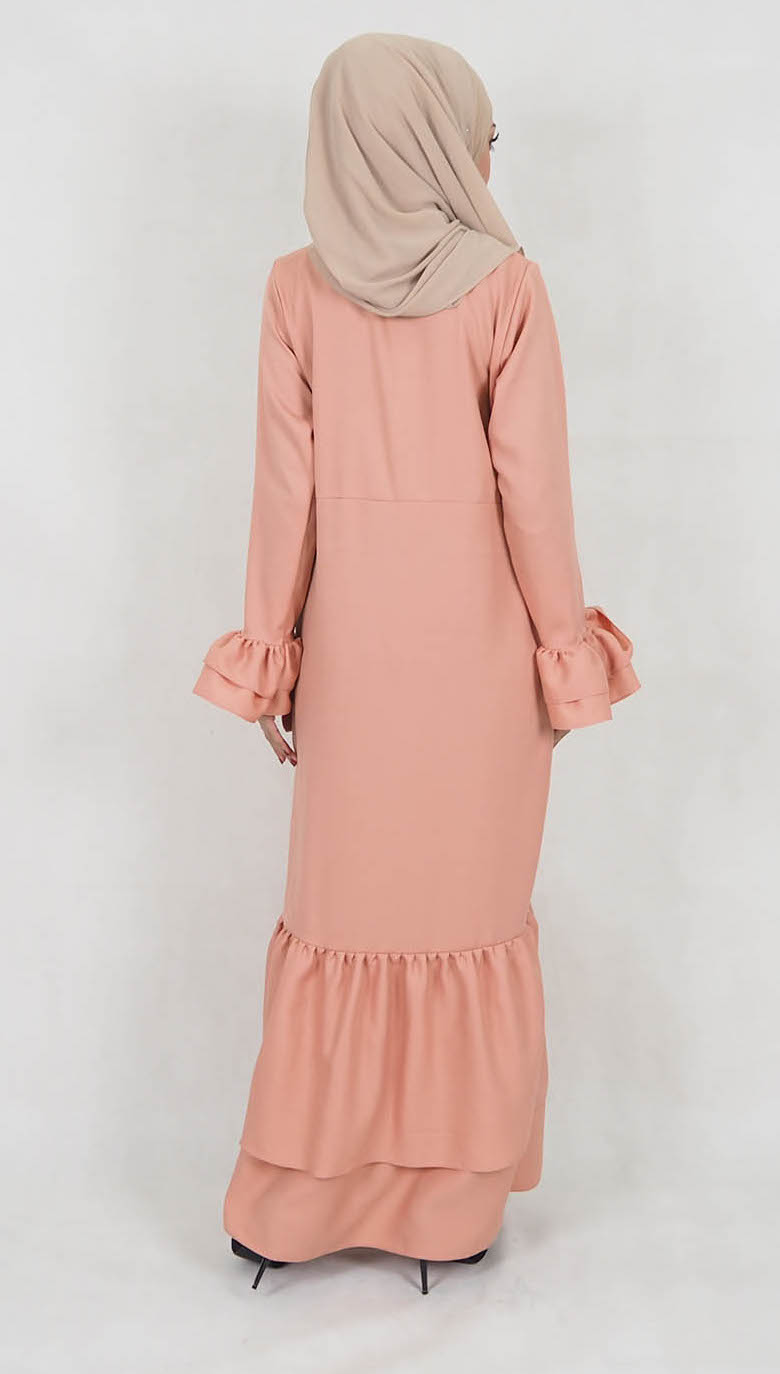 SW5035 Lovely Jubah (Plus Size) Peach