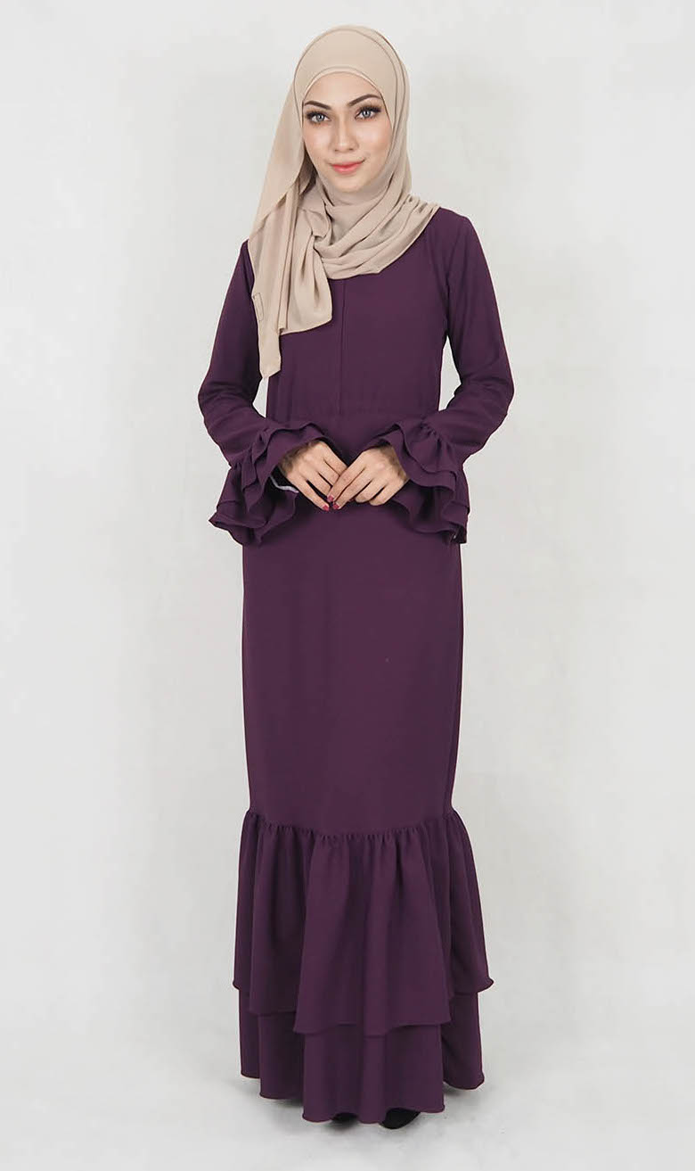 SW5035 Lovely Jubah (Plus Size) Purple