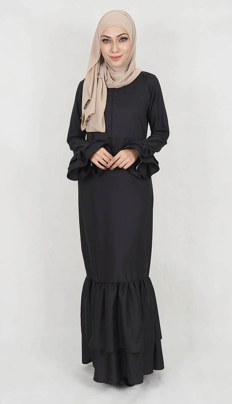 SW5036 Lovely Jubah (Plus Size) Black