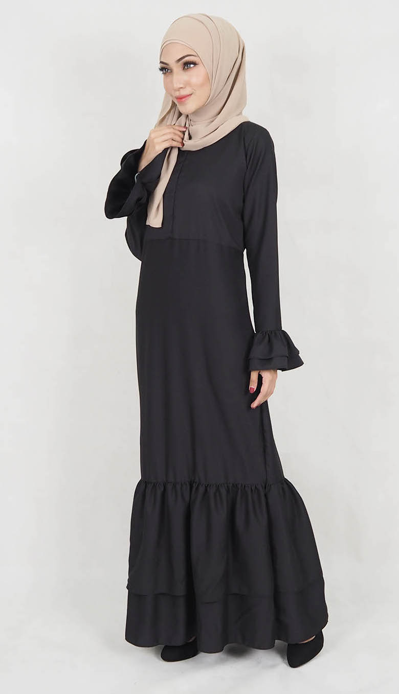 SW5036 Lovely Jubah (Plus Size) Black