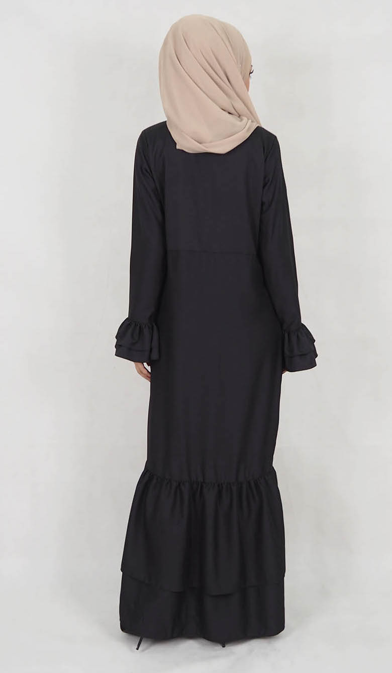 SW5036 Lovely Jubah (Plus Size) Black