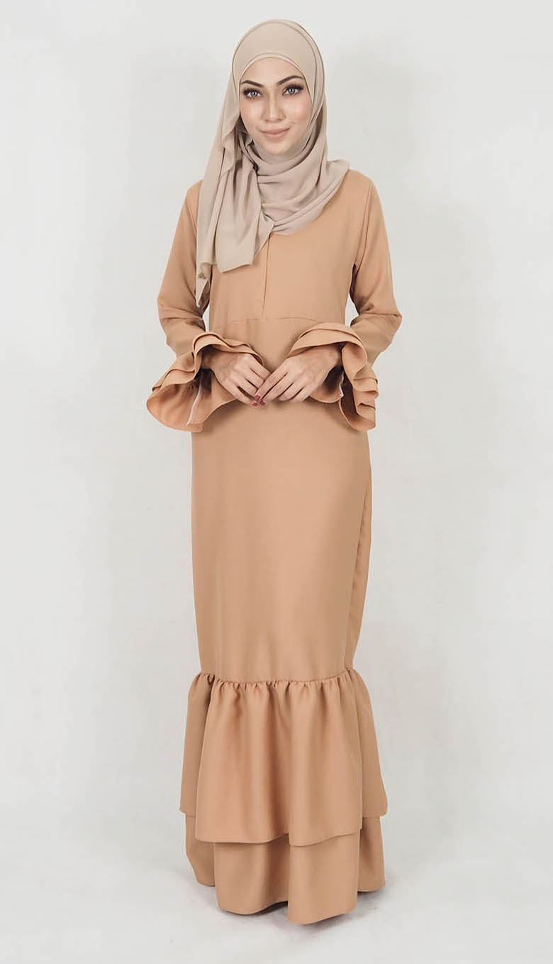 SW5036 Lovely Jubah (Plus Size) Dark Brown