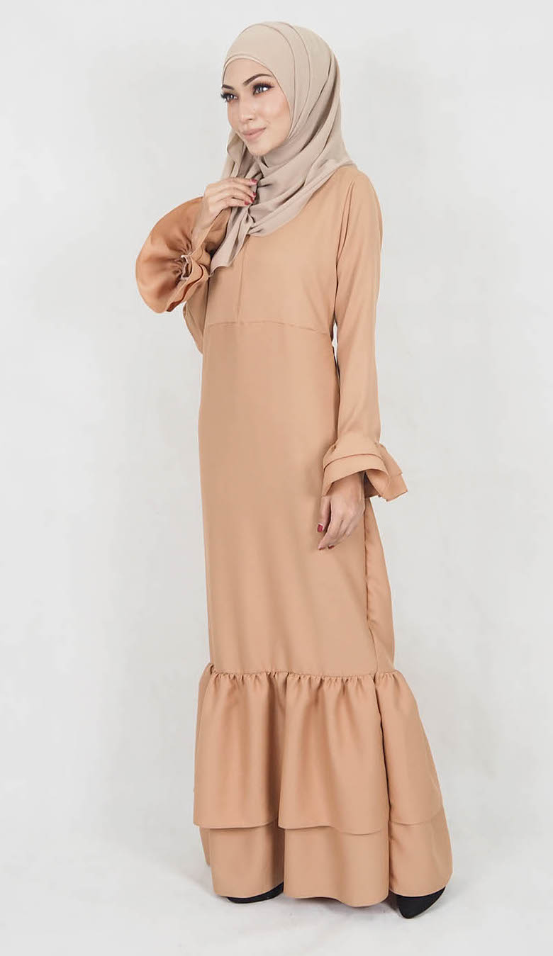 SW5036 Lovely Jubah (Plus Size) Dark Brown