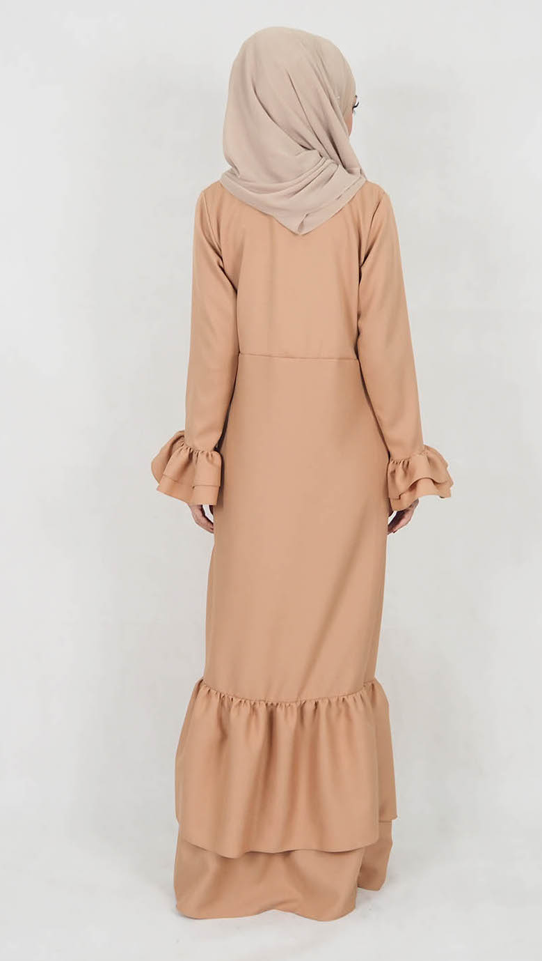 SW5036 Lovely Jubah (Plus Size) Dark Brown
