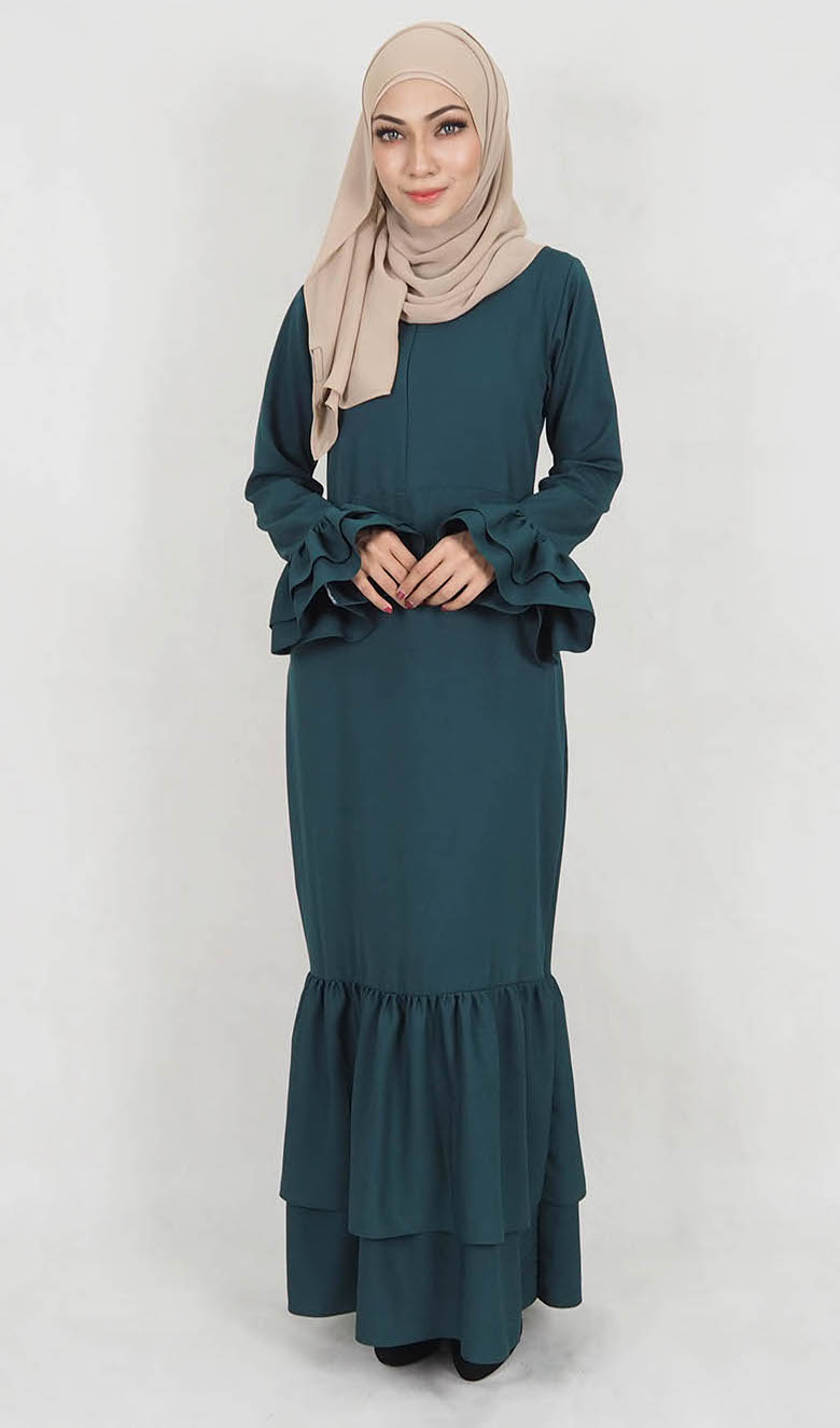 SW5036 Lovely Jubah (Plus Size) Emerald Green