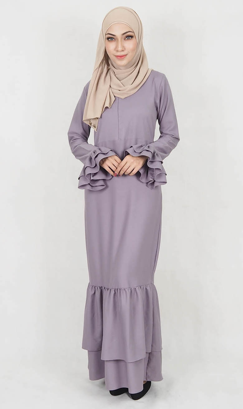 SW5036 Lovely Jubah (Plus Size) Grey