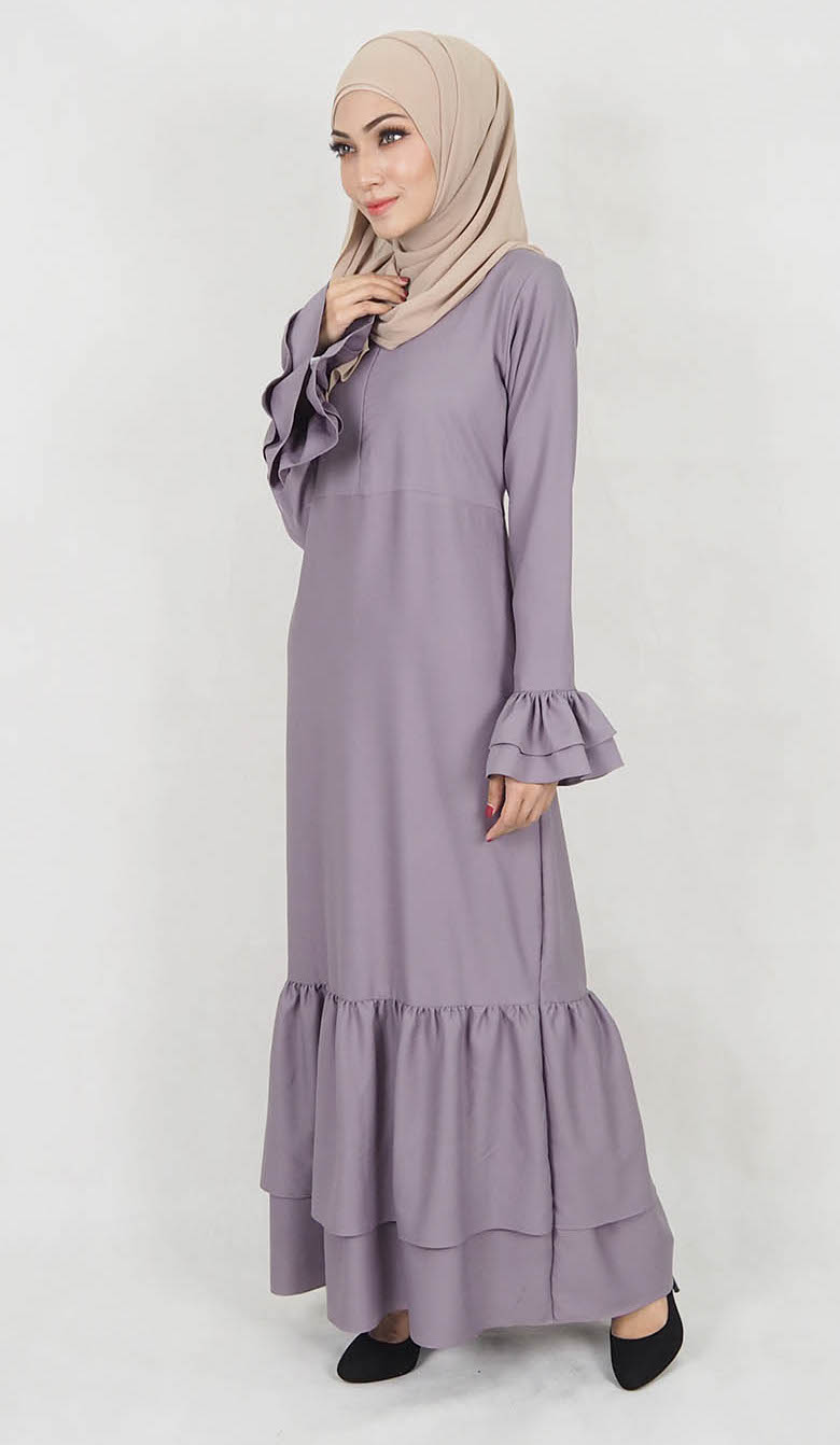 SW5036 Lovely Jubah (Plus Size) Grey