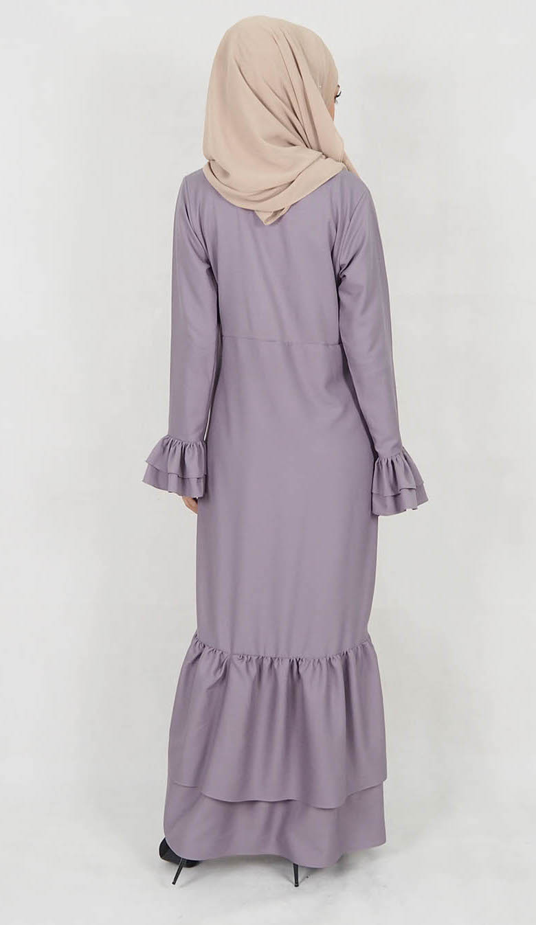 SW5036 Lovely Jubah (Plus Size) Grey