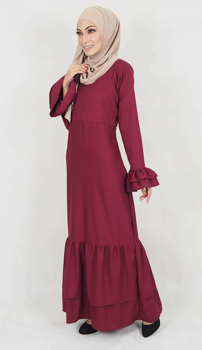 SW5036 Lovely Jubah (Plus Size) Maroon