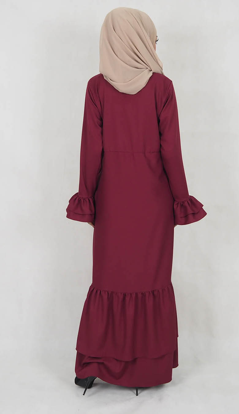 SW5036 Lovely Jubah (Plus Size) Maroon