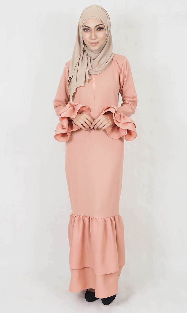 SW5036 Lovely Jubah (Plus Size) Peach
