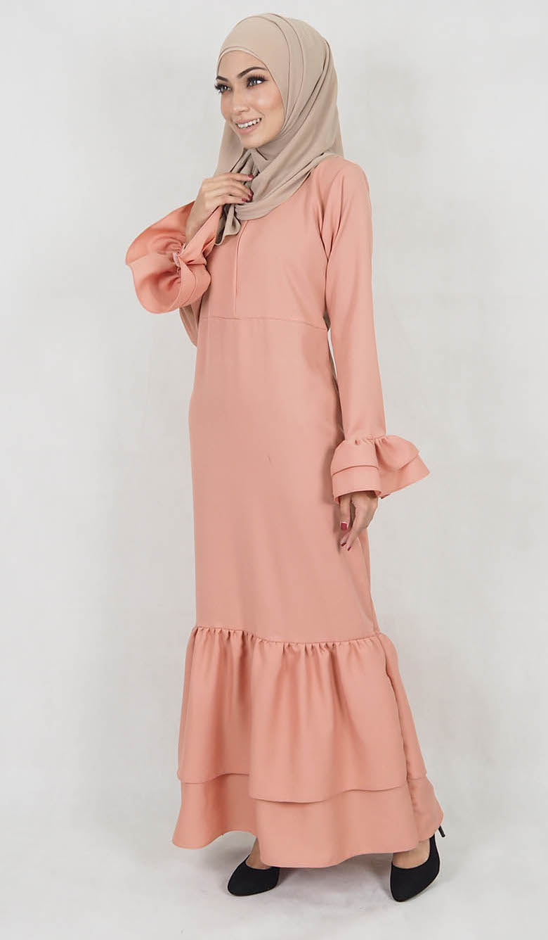 SW5036 Lovely Jubah (Plus Size) Peach
