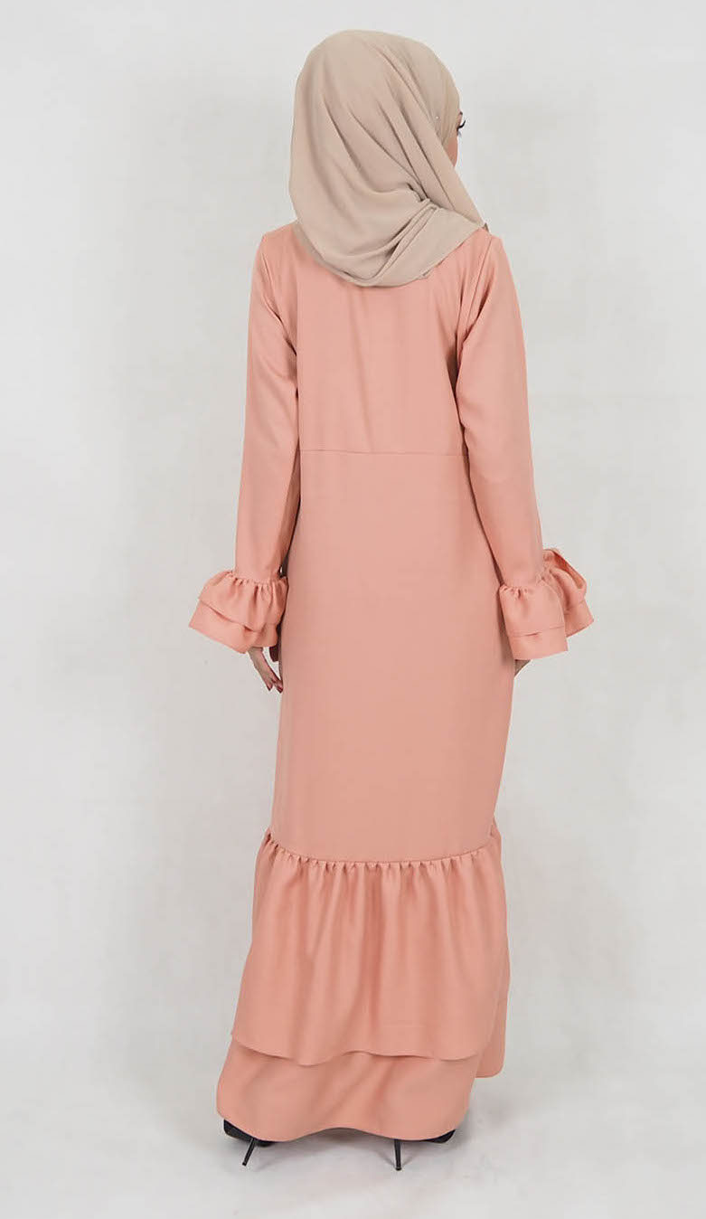 SW5036 Lovely Jubah (Plus Size) Peach