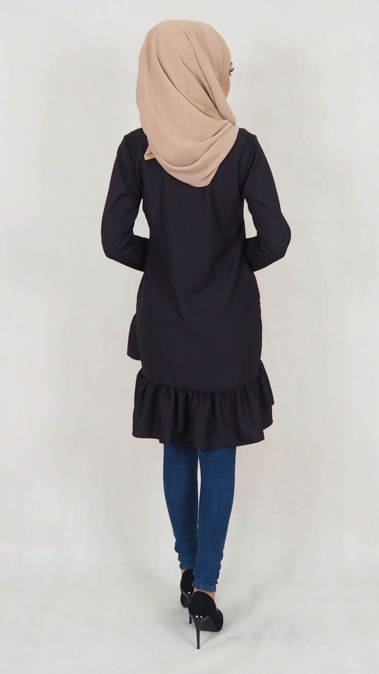 SW5037 Trendy Blouse (Plus Size) Black