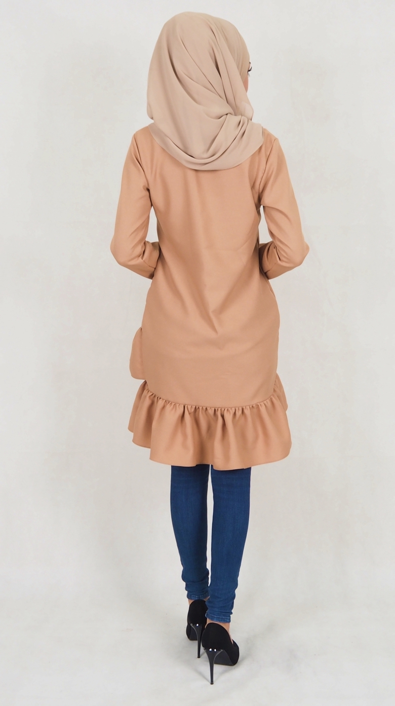 SW5037 Trendy Blouse (Plus Size) Dark Brown