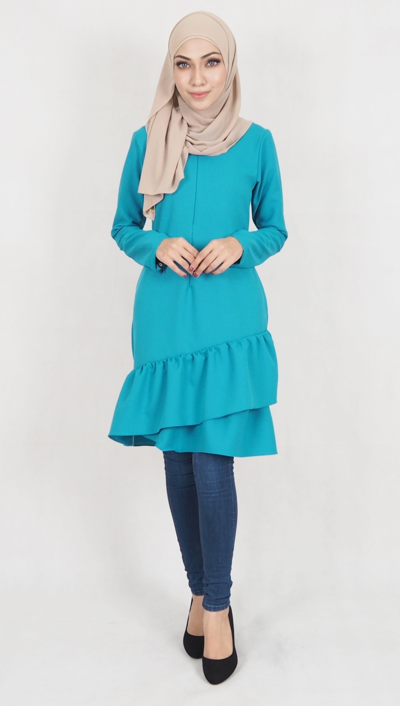 SW5037 Trendy Blouse (Plus Size) Dark Green