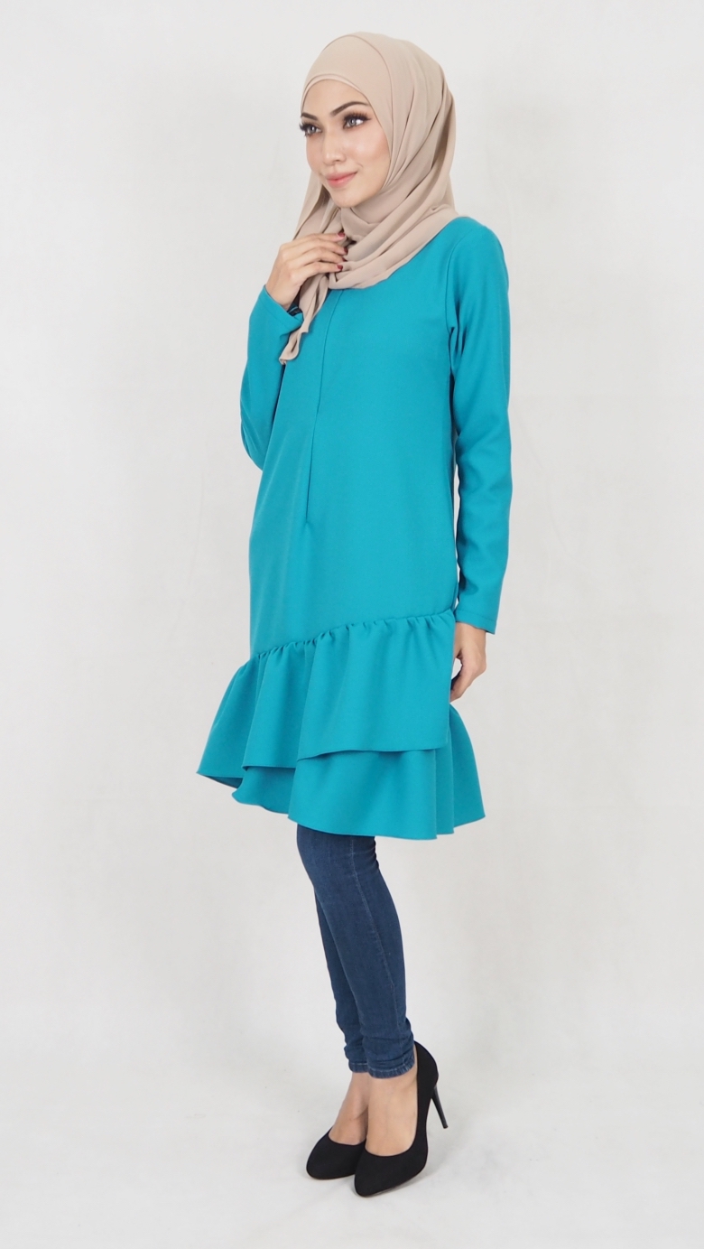 SW5037 Trendy Blouse (Plus Size) Dark Green