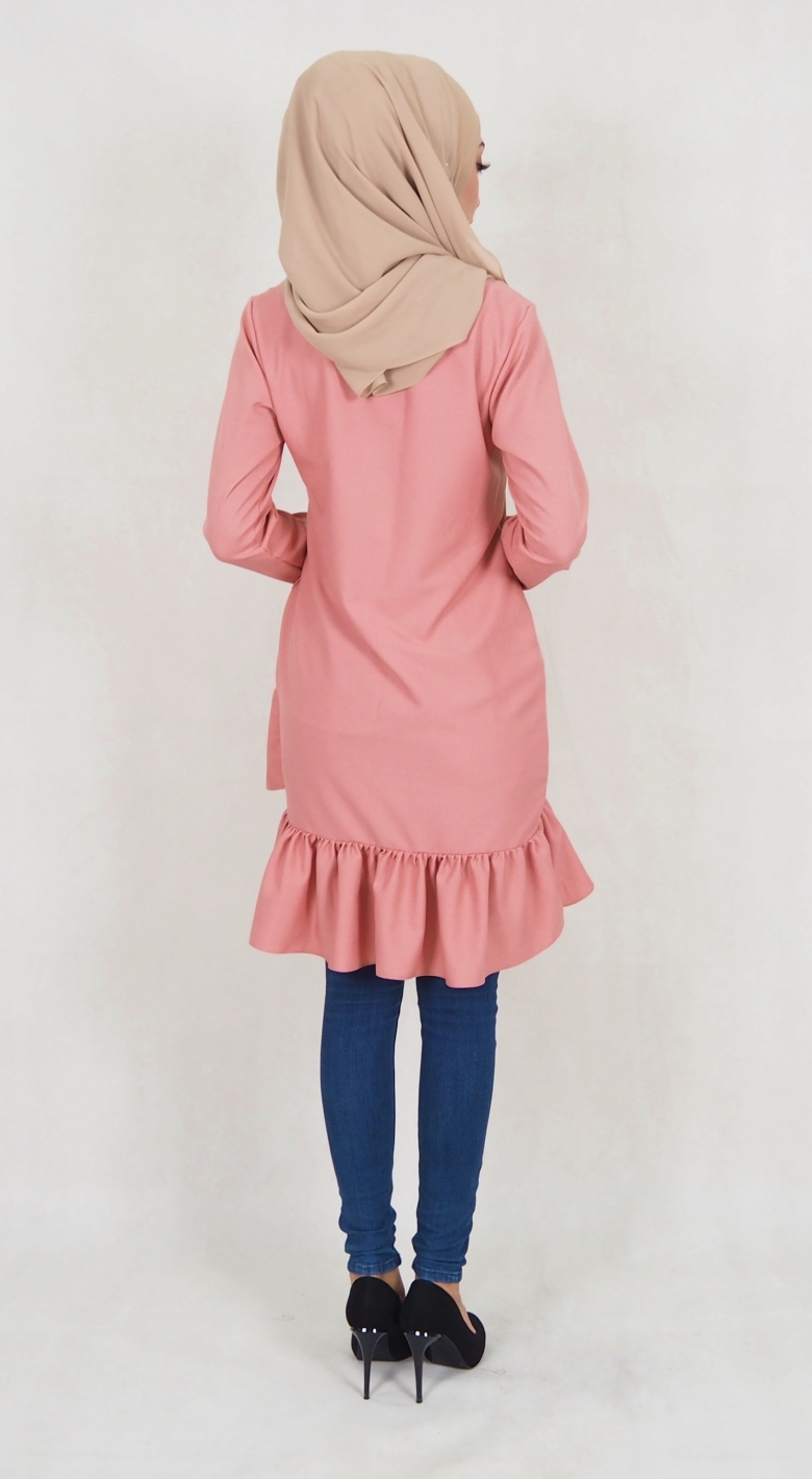 SW5037 Trendy Blouse (Plus Size) Dusty Pink