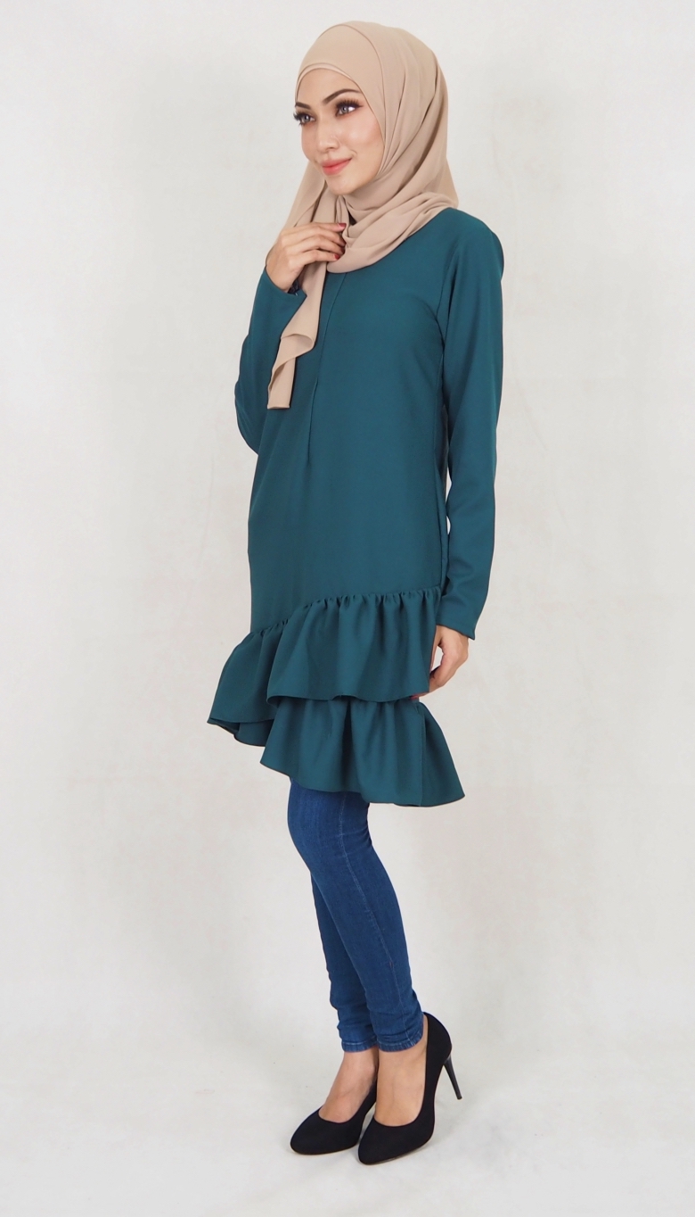 SW5037 Trendy Blouse (Plus Size) Emerald Green