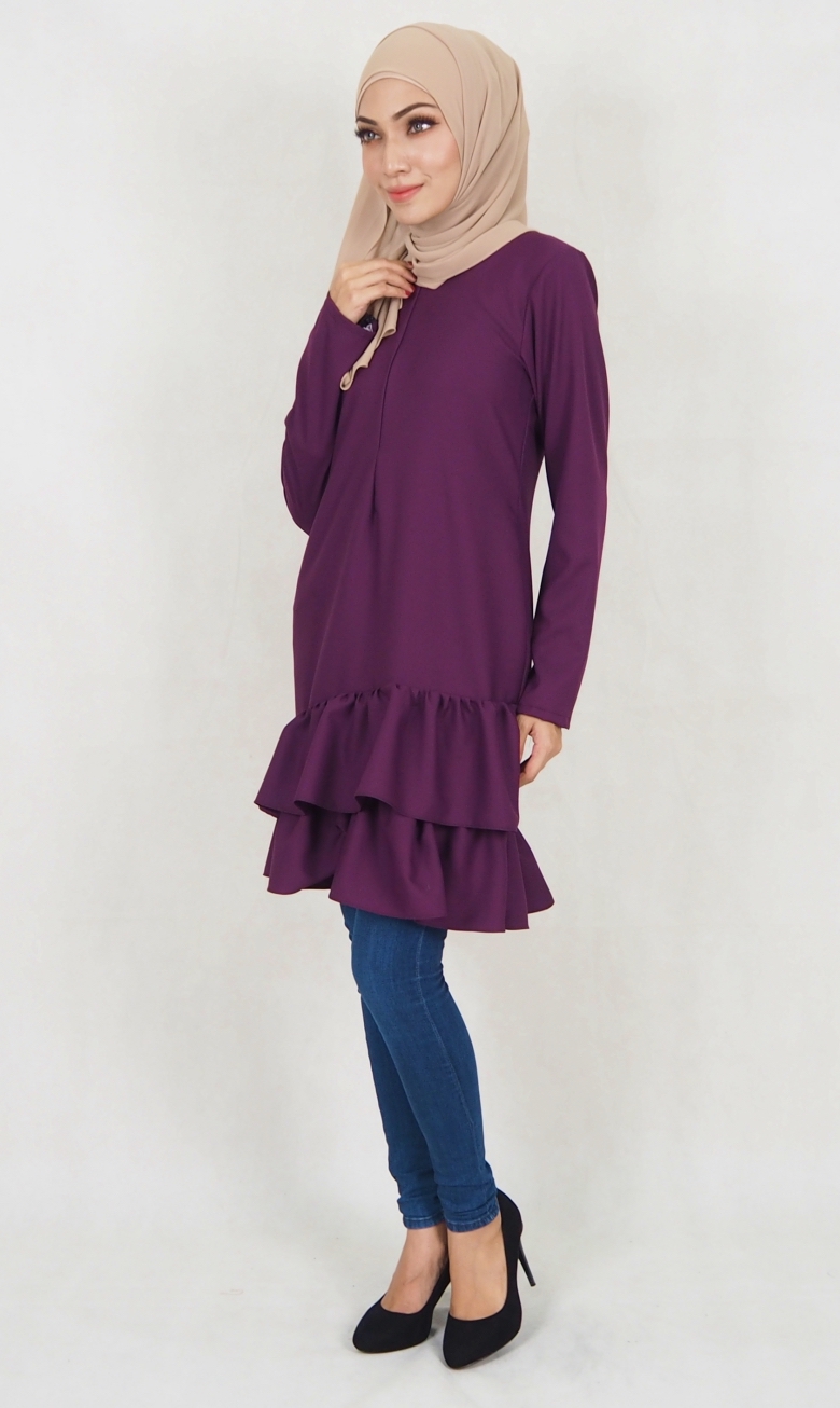 SW5037 Trendy Blouse (Plus Size) Purple