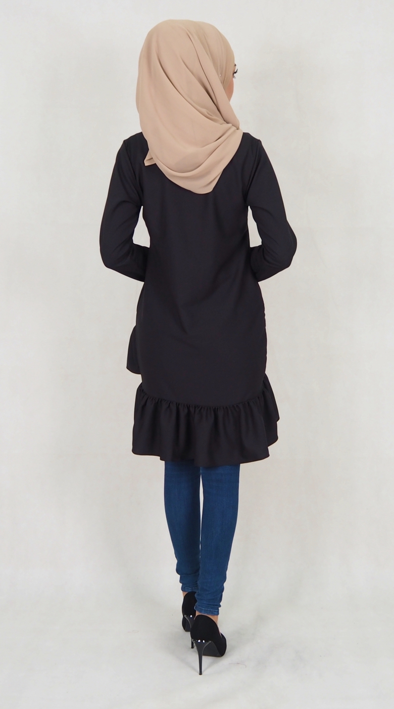 SW5038 Trendy Blouse (Plus Size) Black