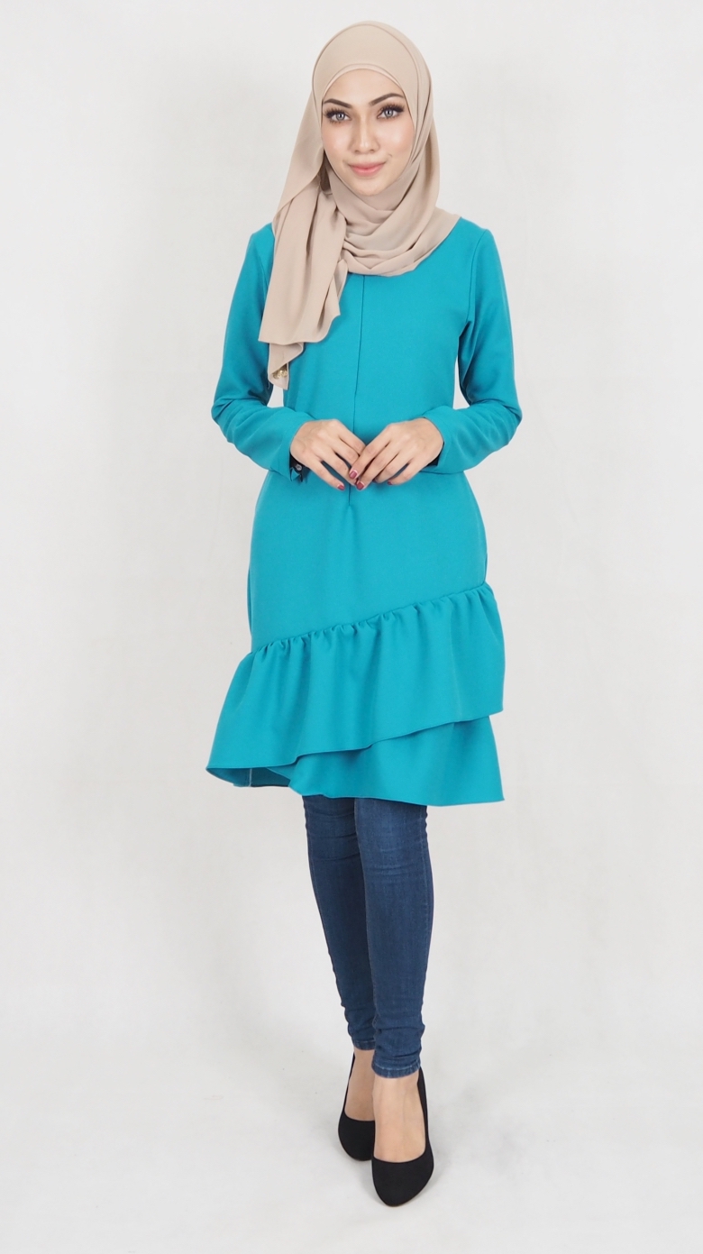 SW5038 Trendy Blouse (Plus Size) Dark Green