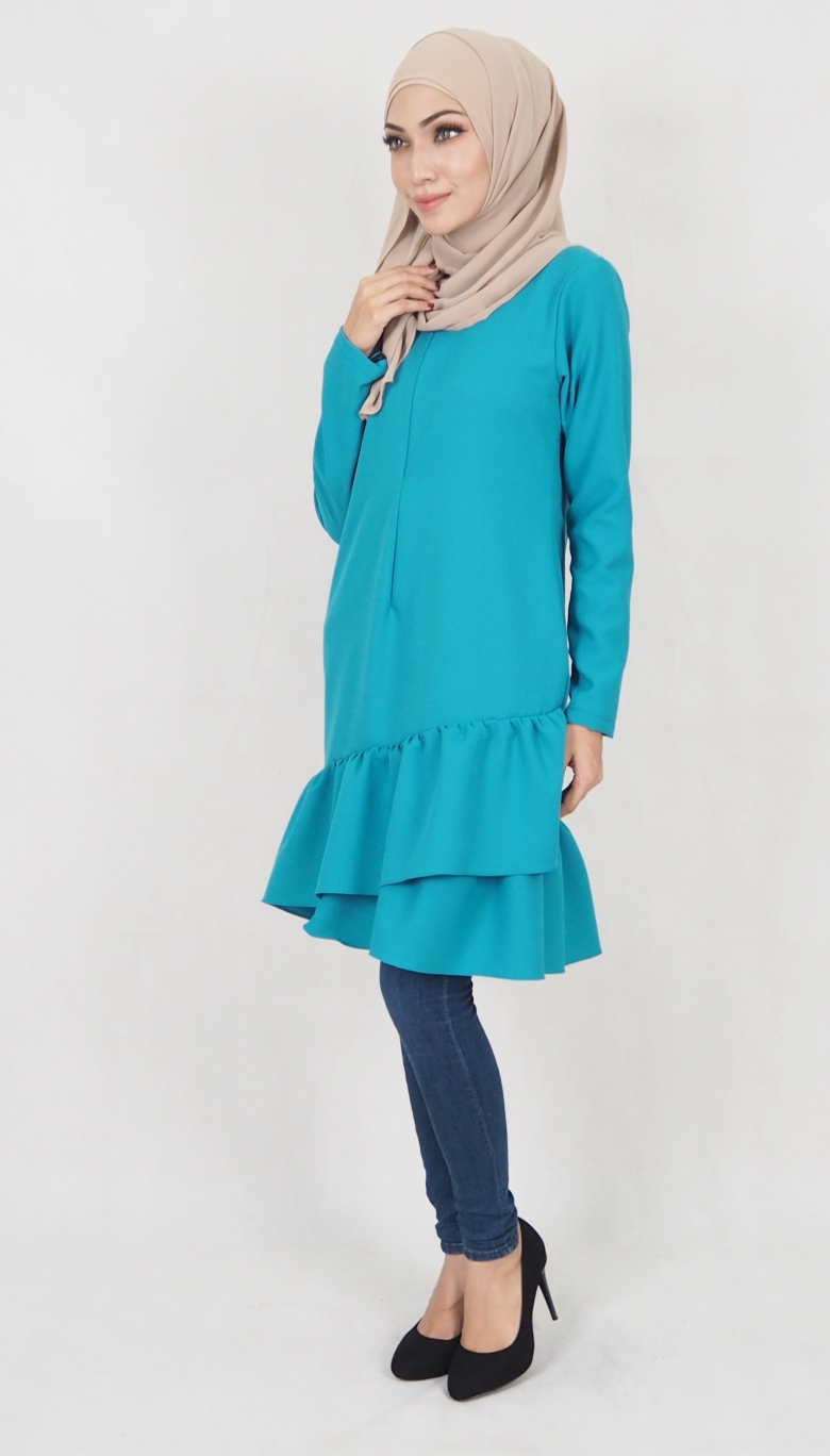 SW5038 Trendy Blouse (Plus Size) Dark Green