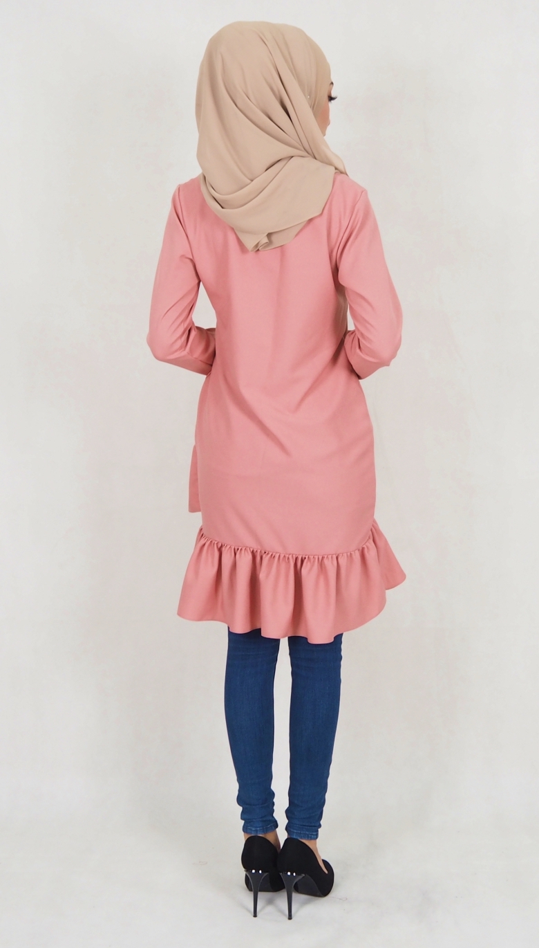 SW5038 Trendy Blouse (Plus Size) Dusty Pink