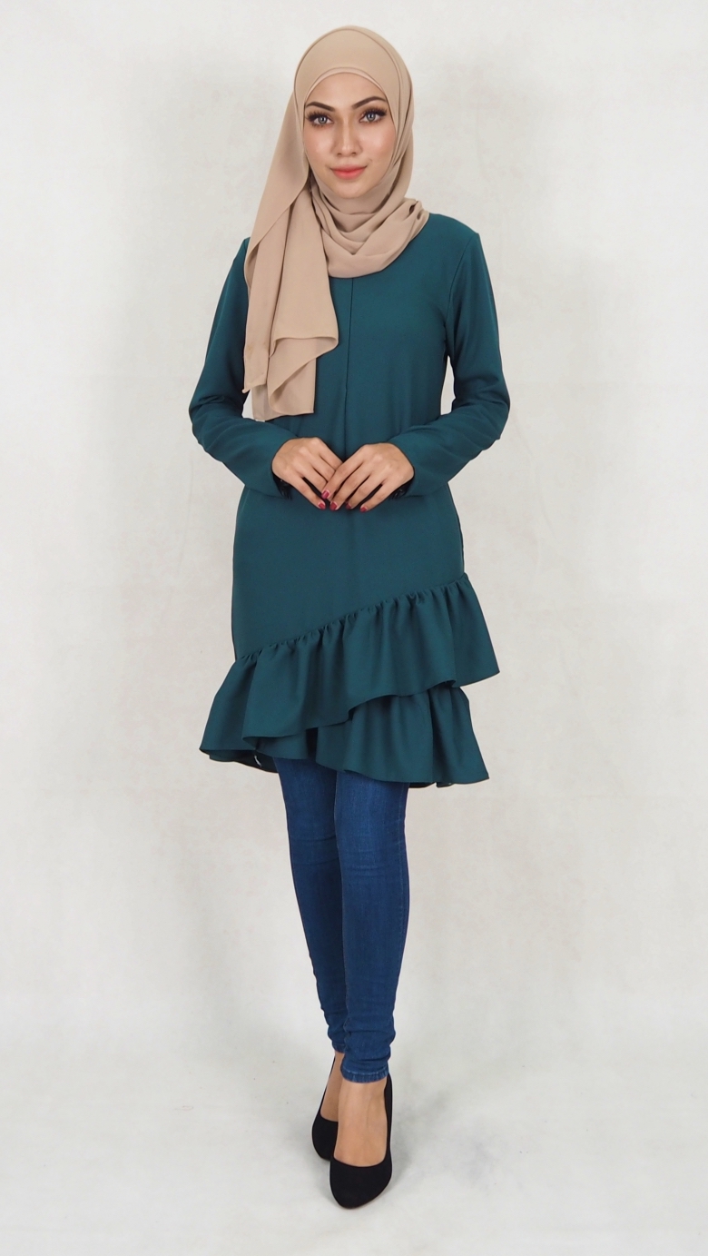 SW5038 Trendy Blouse (Plus Size) Emerald Green