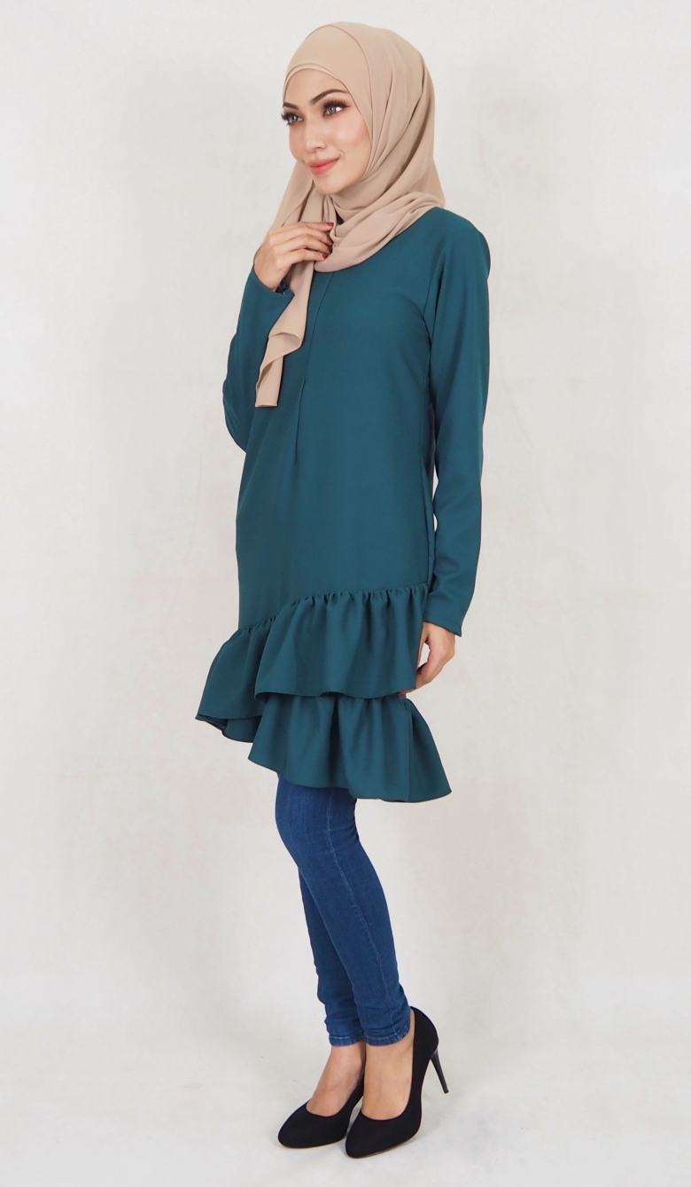 SW5038 Trendy Blouse (Plus Size) Emerald Green