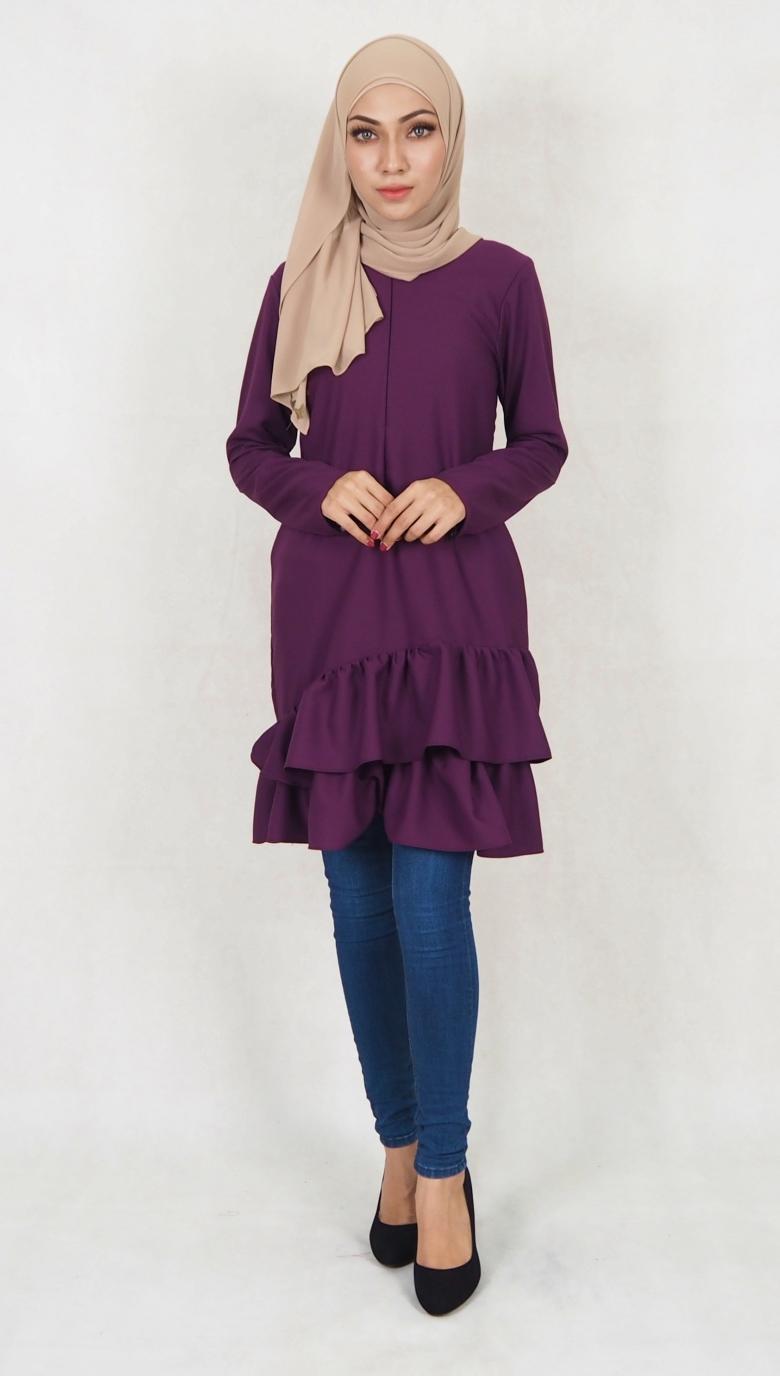 SW5038 Trendy Blouse (Plus Size) Purple