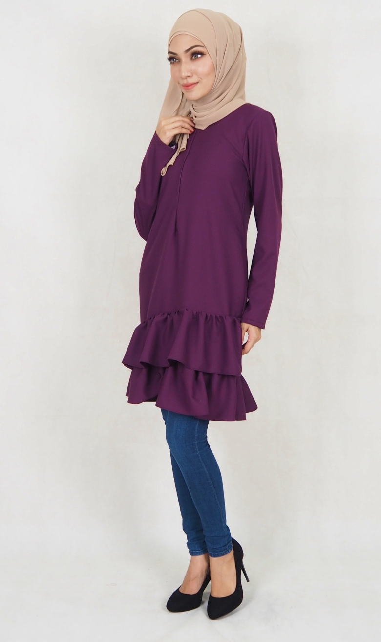 SW5038 Trendy Blouse (Plus Size) Purple