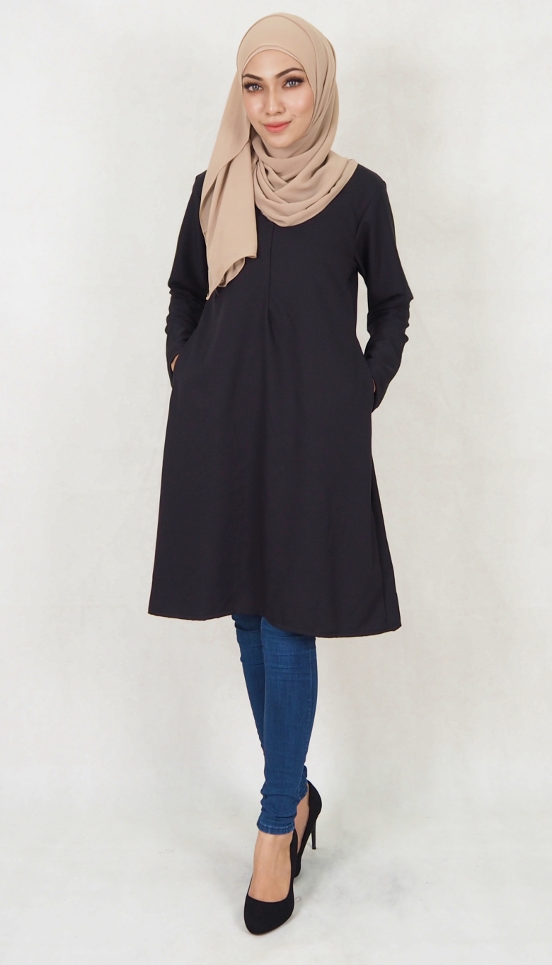 SW5039 Fashion Blouse (Plus Size) Black