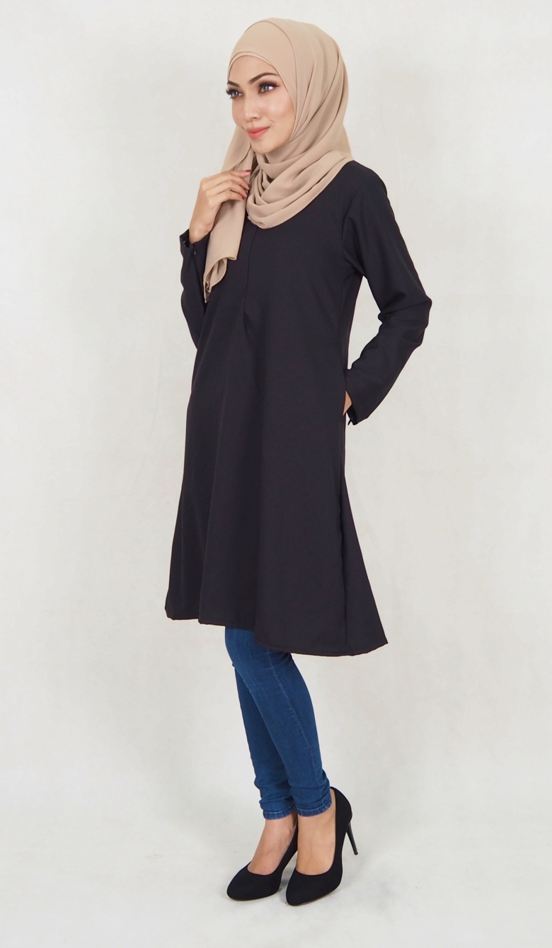 SW5039 Fashion Blouse (Plus Size) Black