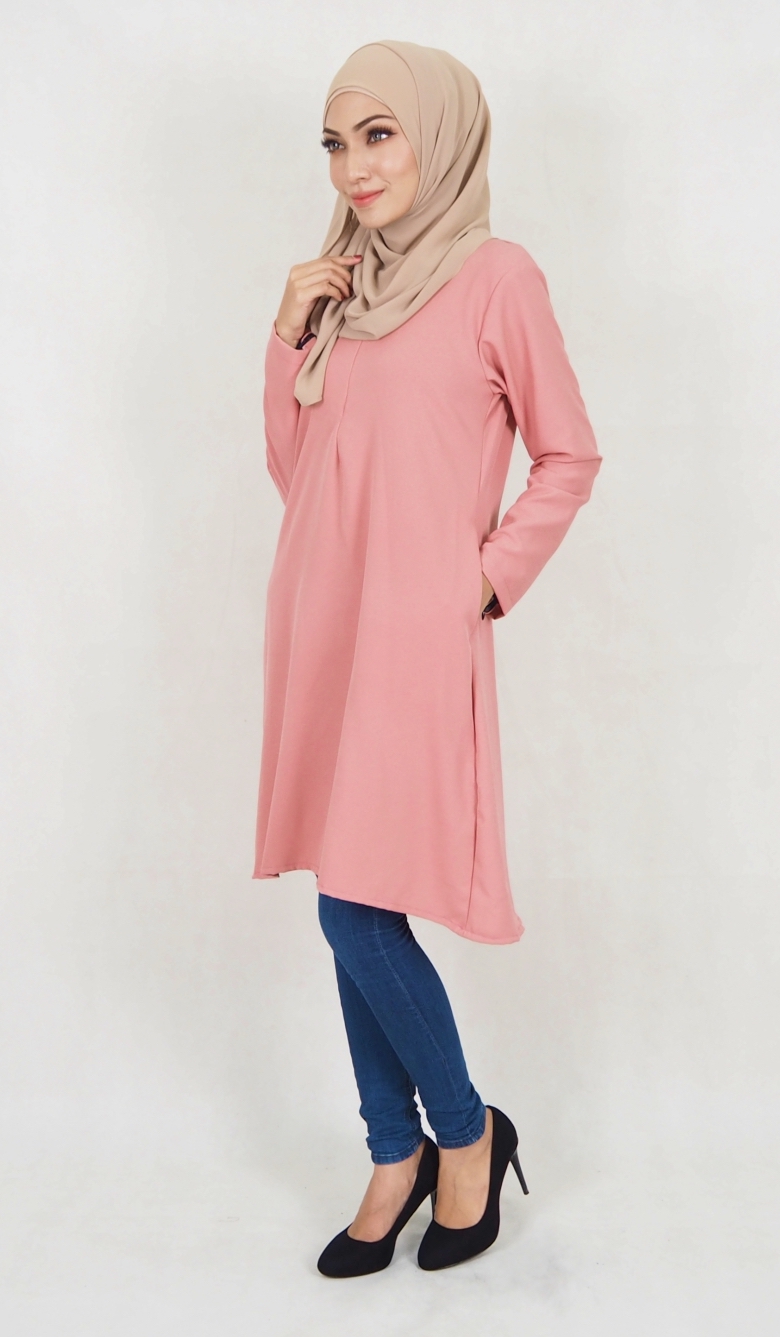SW5039 Fashion Blouse (Plus Size) Dusty Pink