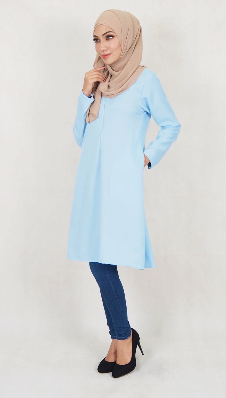 SW5039 Fashion Blouse (Plus Size) Light Blue