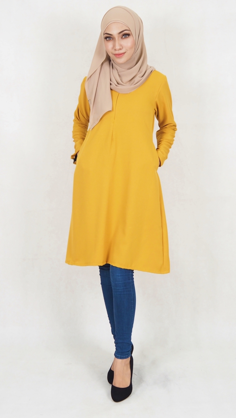SW5039 Fashion Blouse (Plus Size) Mustard