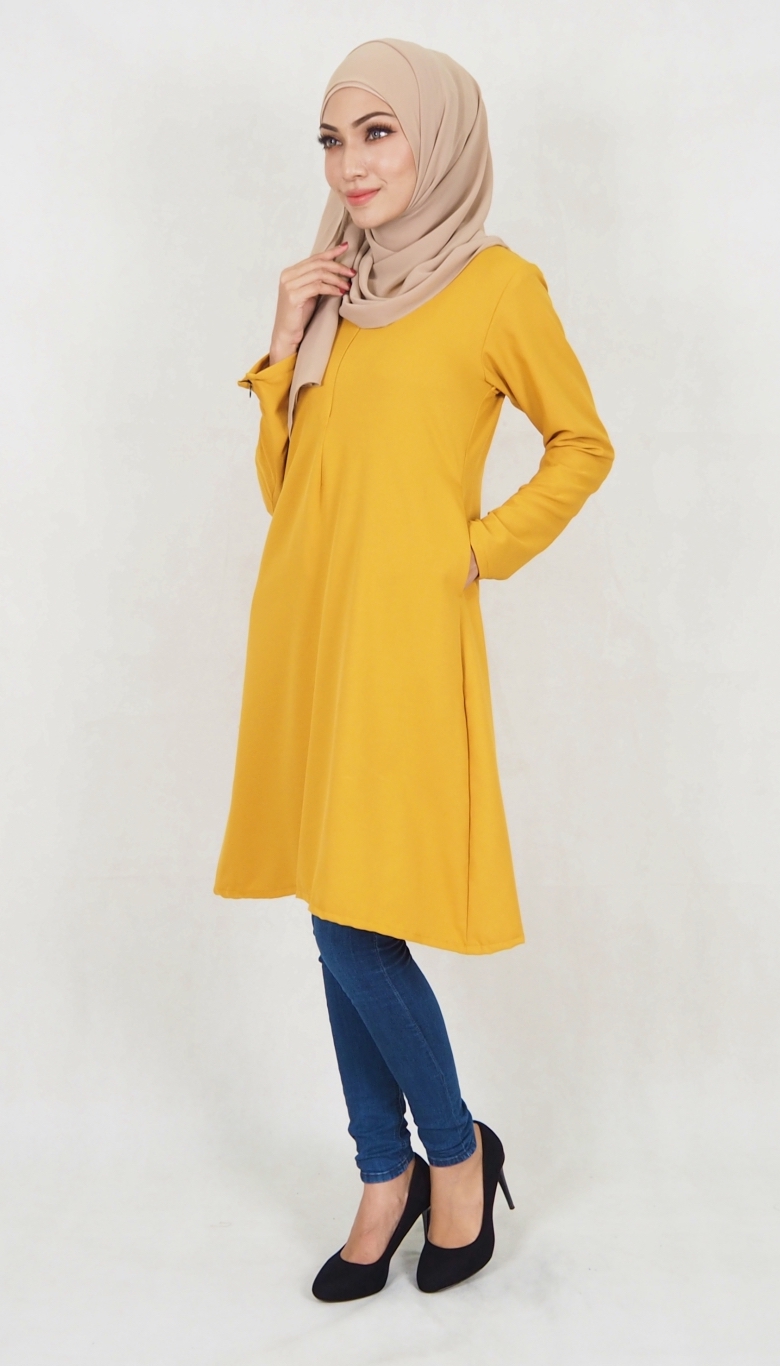 SW5039 Fashion Blouse (Plus Size) Mustard