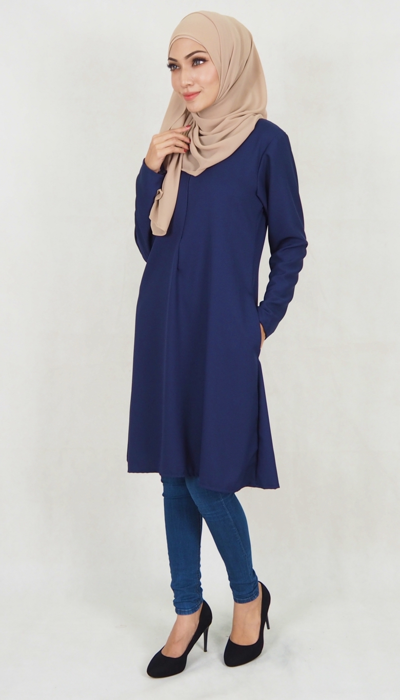SW5039 Fashion Blouse (Plus Size) Navy