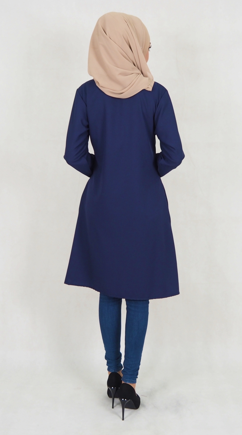 SW5039 Fashion Blouse (Plus Size) Navy