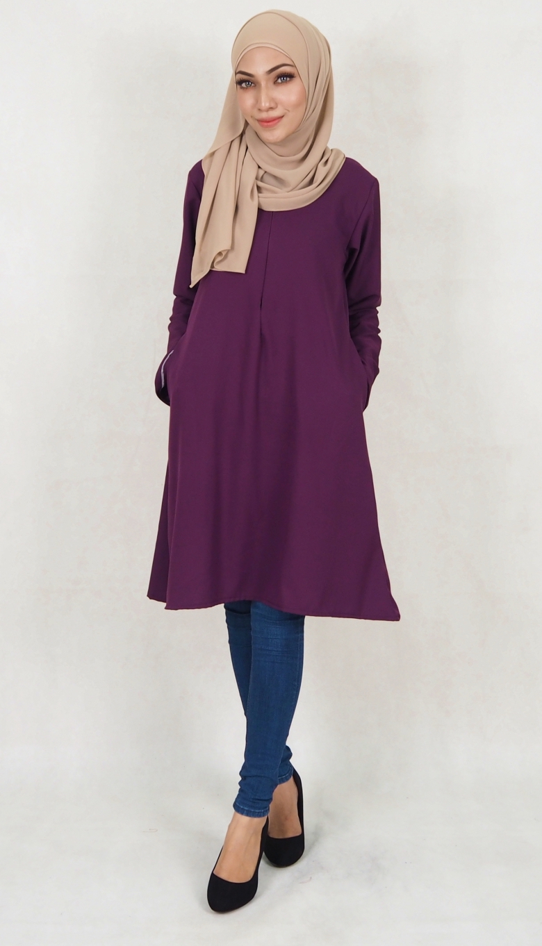 SW5039 Fashion Blouse (Plus Size) Purple