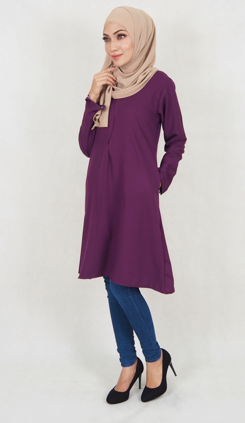 SW5039 Fashion Blouse (Plus Size) Purple