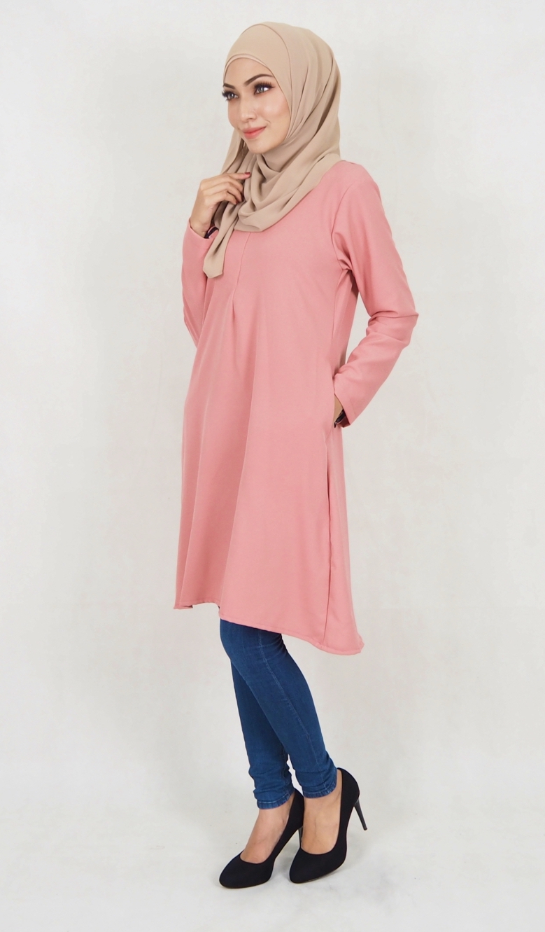 SW5040 Fashion Blouse (Plus Size) Dusty Pink