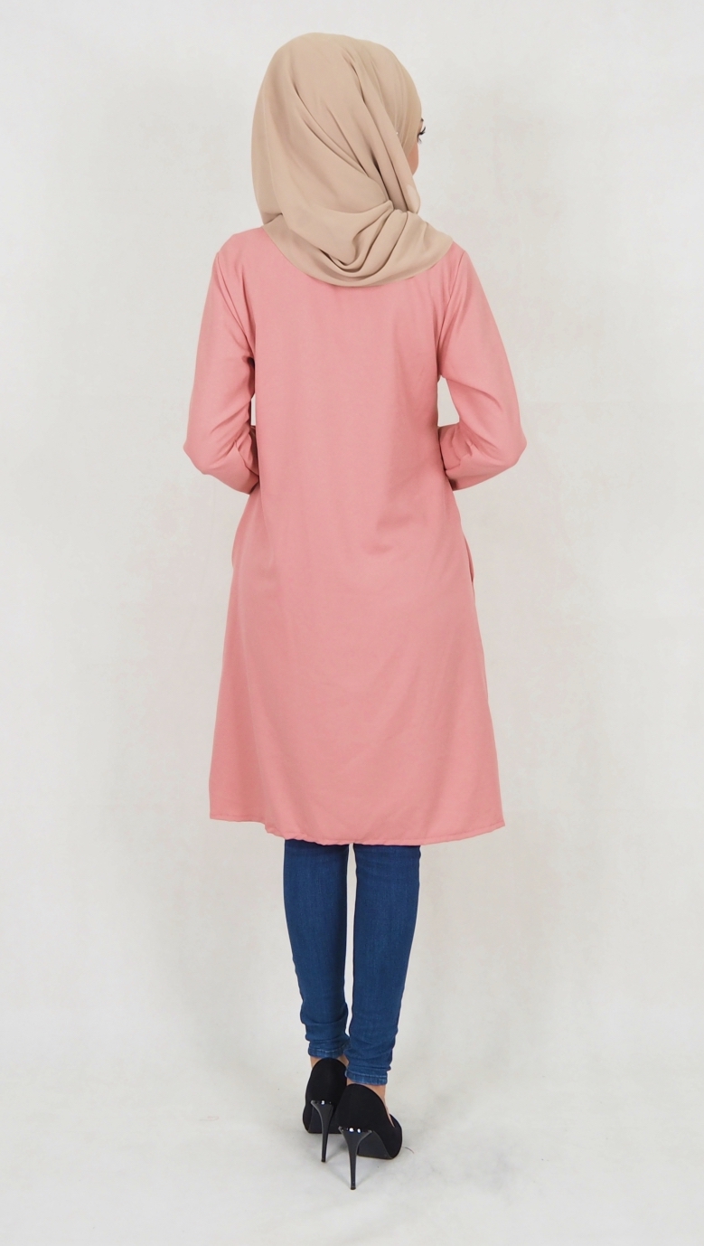 SW5040 Fashion Blouse (Plus Size) Dusty Pink