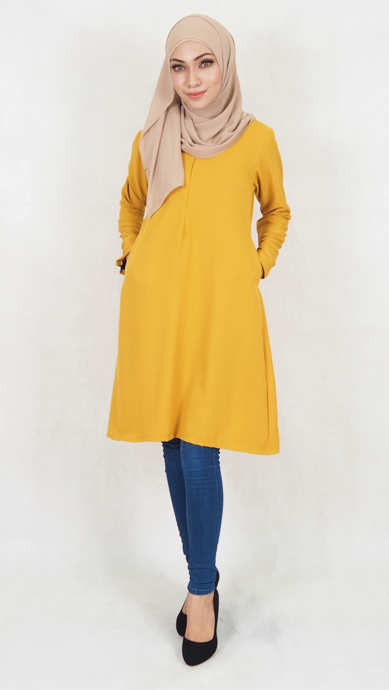 SW5040 Fashion Blouse (Plus Size) Mustard