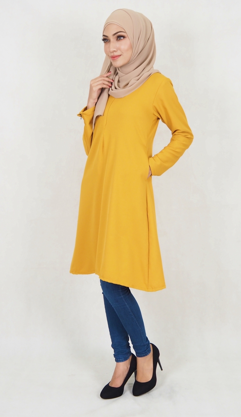 SW5040 Fashion Blouse (Plus Size) Mustard