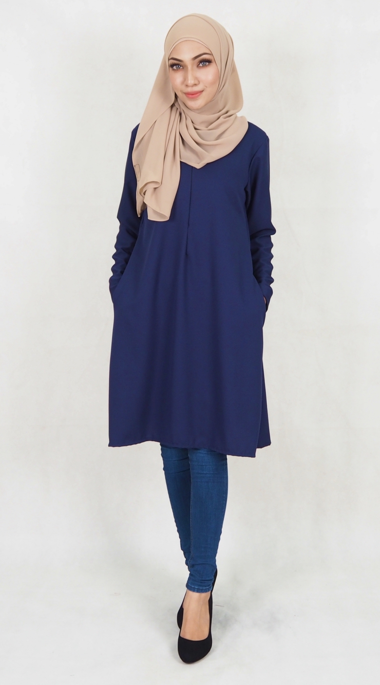 SW5040 Fashion Blouse (Plus Size) Navy