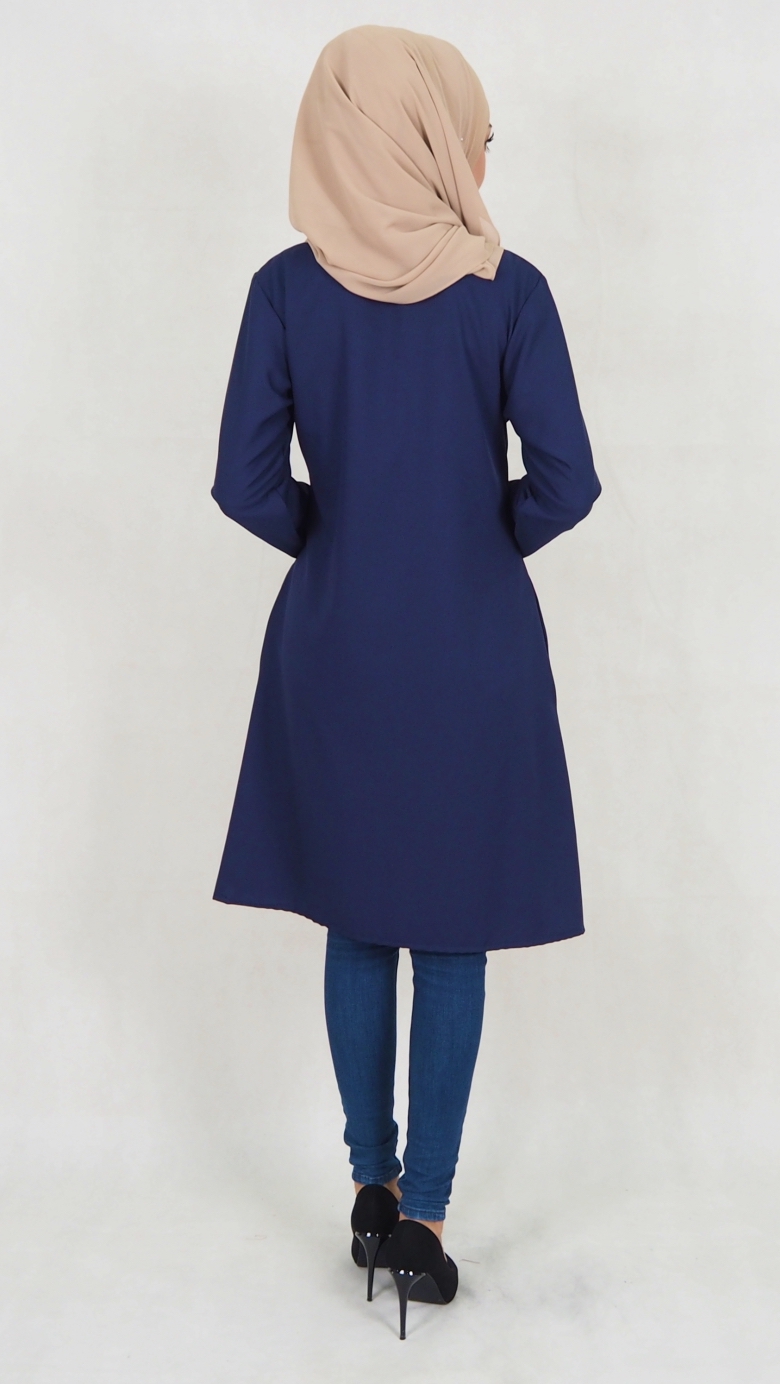 SW5040 Fashion Blouse (Plus Size) Navy